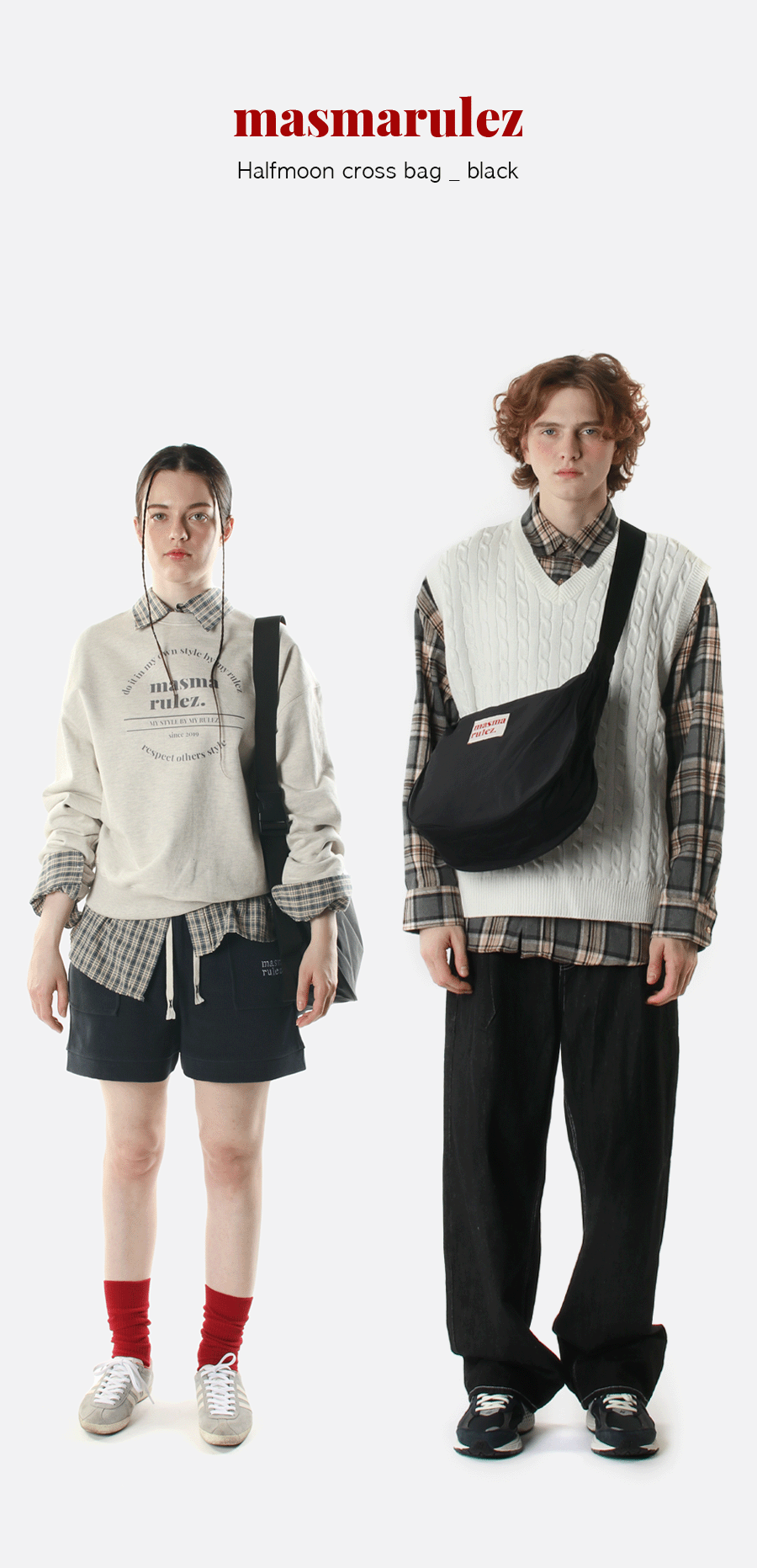 Halfmoon cross bag_black : Masmarulez [마스마룰즈]