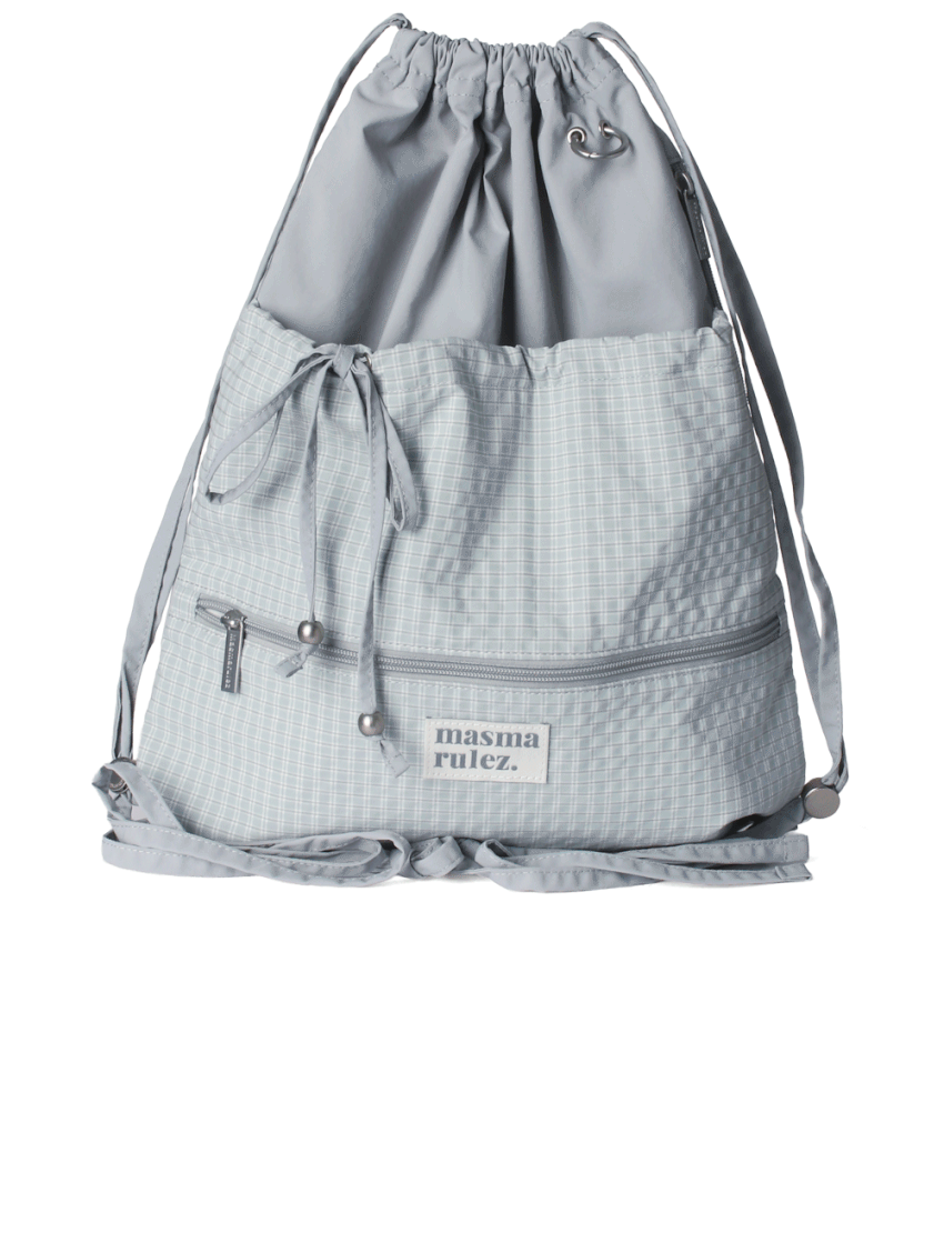 RIBBON GYM SACK - 4 COLORS BLUE