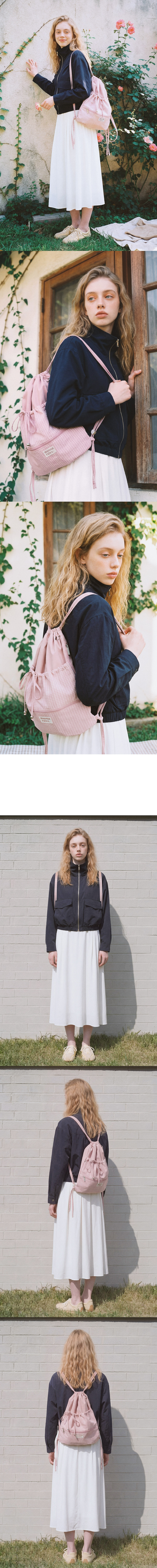 RIBBON GYM SACK - 4 COLORS PINK
